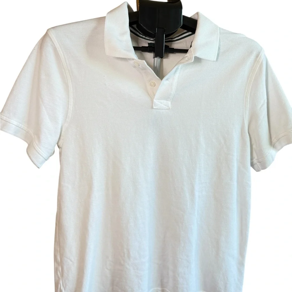 J. Crew Crisp White Polo Shirt